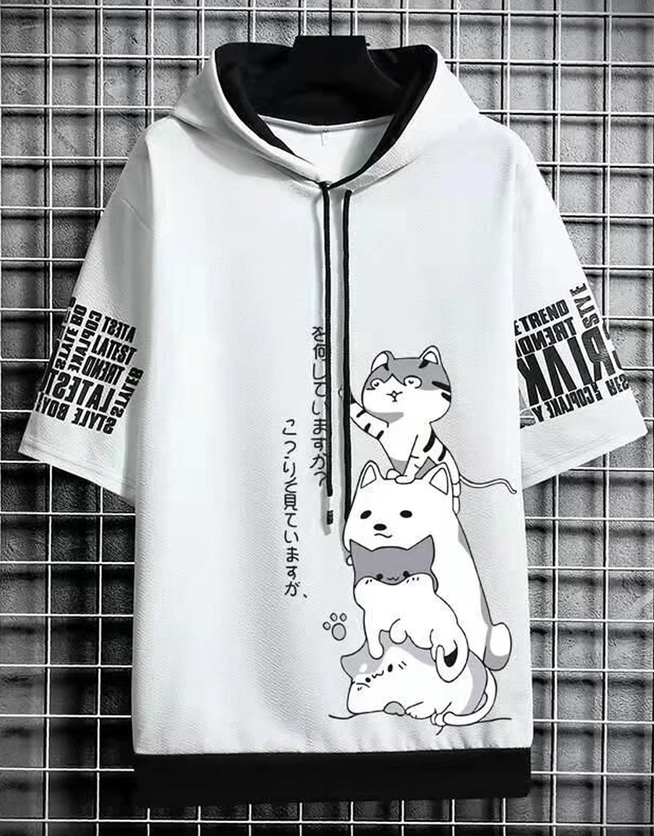 Casual Street Fashion Anime Hooded T-shirt / TECHWEAR CLUB / Techwear