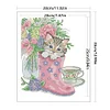 Kitten In Rain Boots-14CT Stamped Cross Stitch 28*33cm/11.02*12.99in
