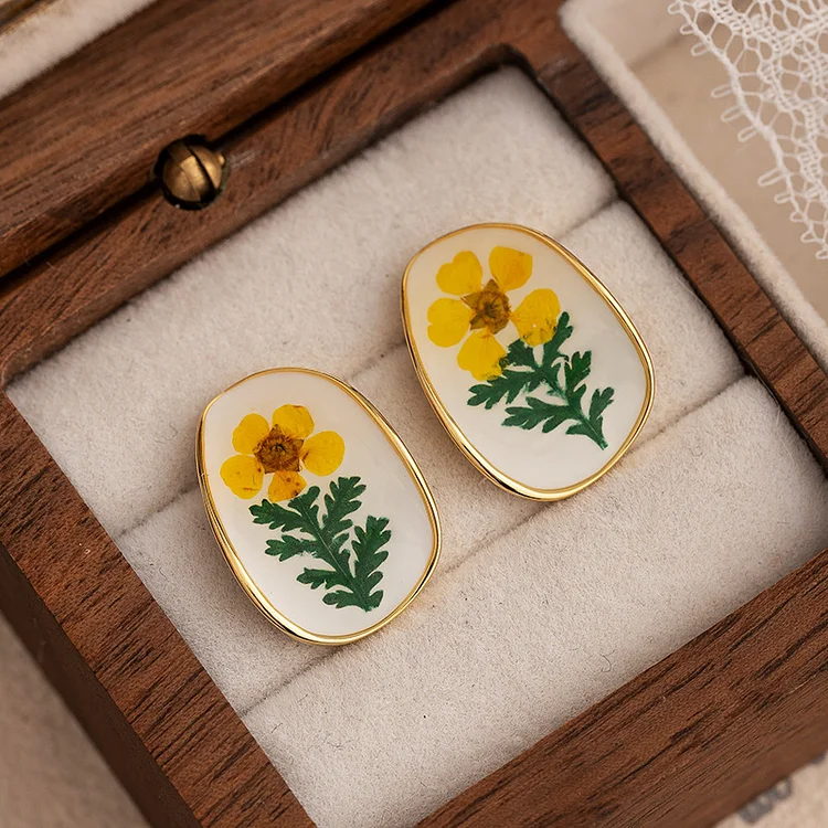 Enamel Drip Oil Earrings