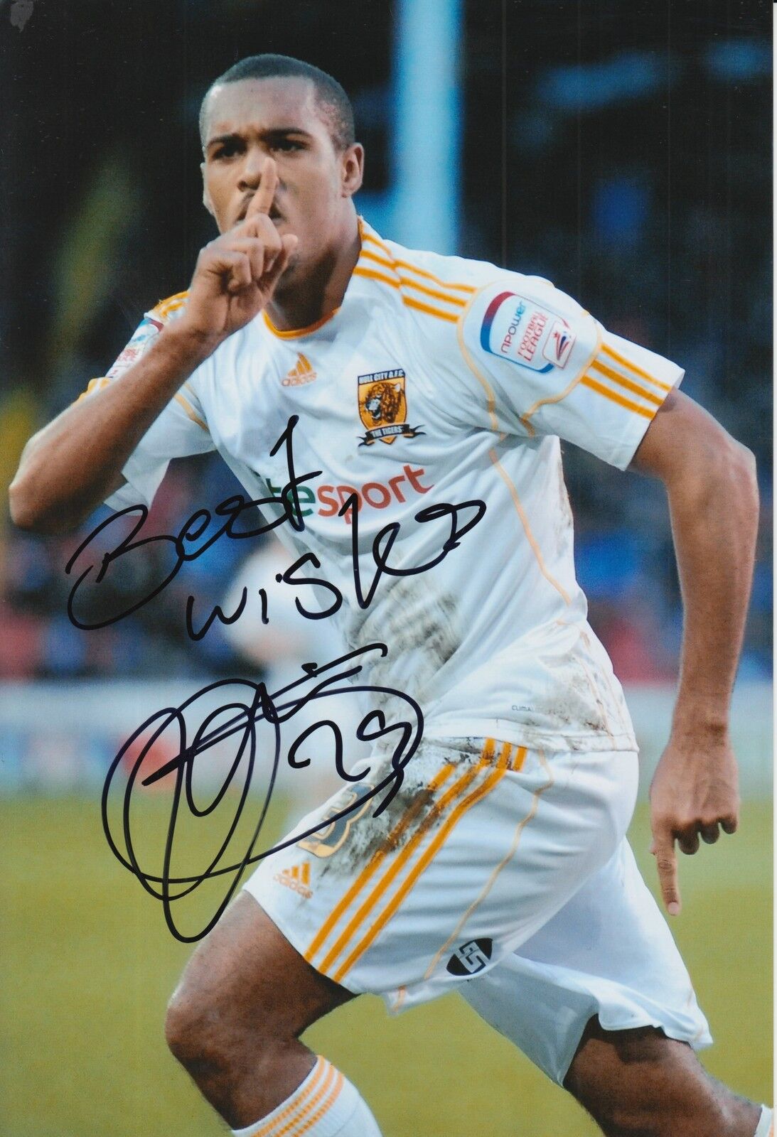 HULL CITY HAND SIGNED JAY SIMPSON 12X8 Photo Poster painting 1.