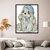 Blue Hat Rabbit-14CT Stamped Cross Stitch Kit(17x20cm)