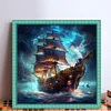 Sea Boat - 11CT Stamped Cross Stitch 40*40cm