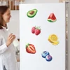 (US Local)6Pcs Acrylic Fruits Diamond Painting Fridge Magnet for Adults Beginners Craft Kit