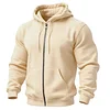 Men's Vintage Pocket Full-Zip Long Sleeve Hoodie Jacket by Inlyline