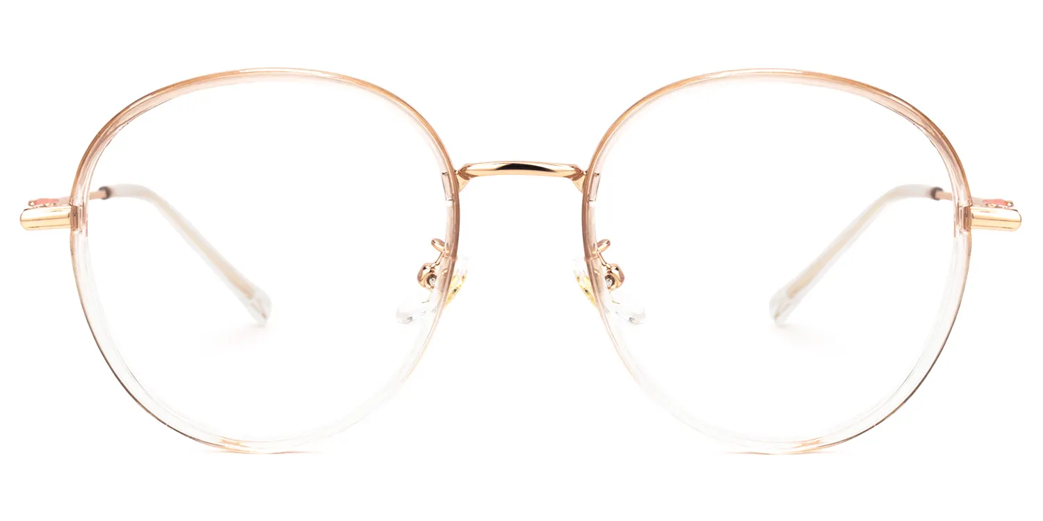Gerica Orange Rund Brille Orange