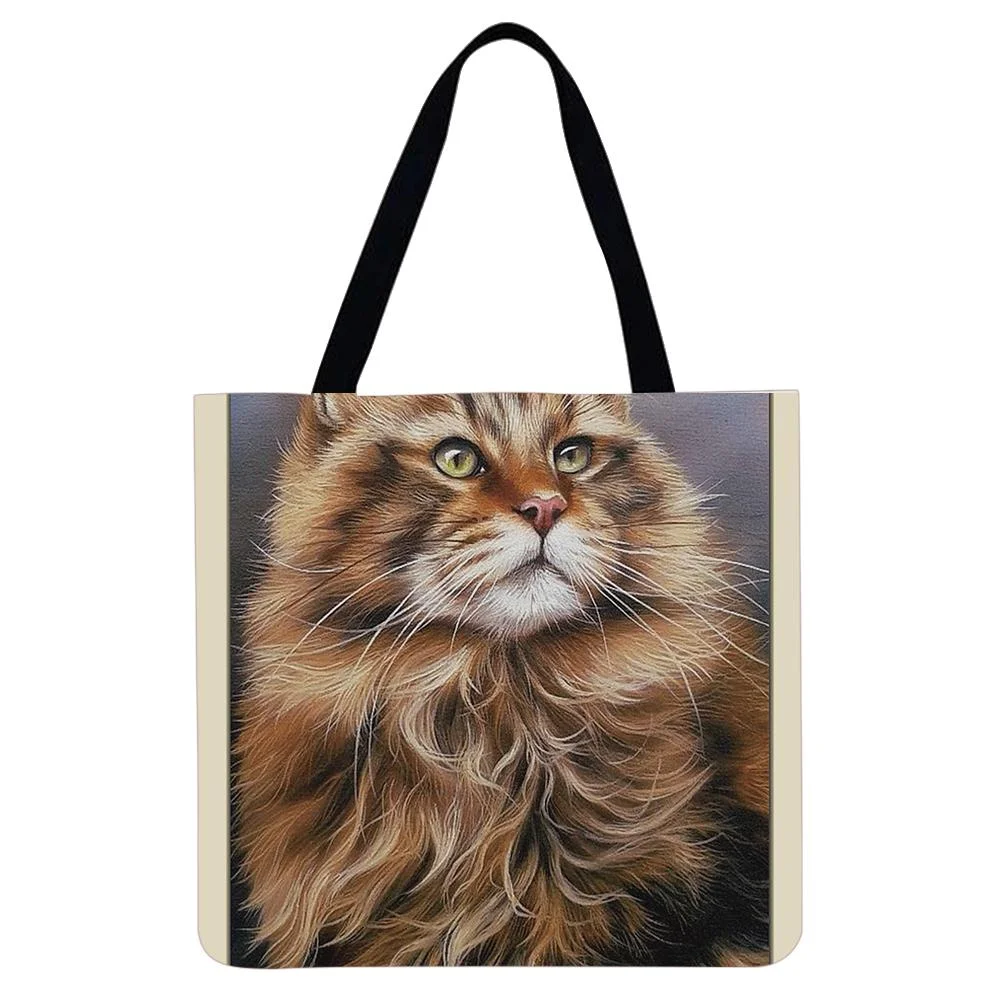 Linen Tote Bag -  Cat