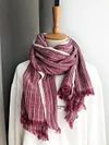 Casual Linen Stripe Scarf