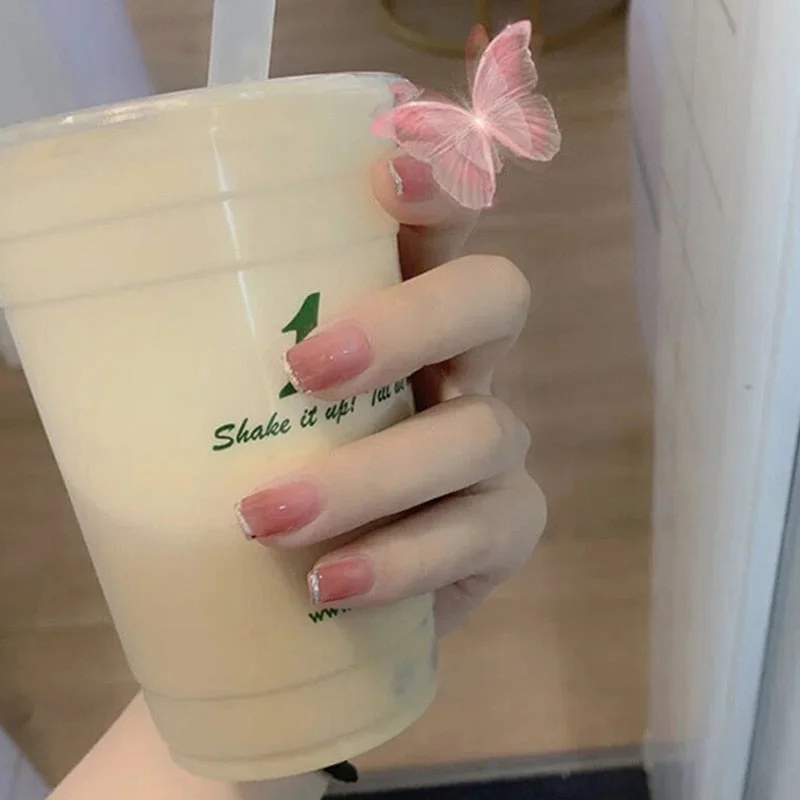 24pcs/set Acrylic Fake Nails Full Cover False Nail Art Tips 10 Sizes Fashion Designs With Nail Adhesive Sticker Coffin Nails-Nail Inspo