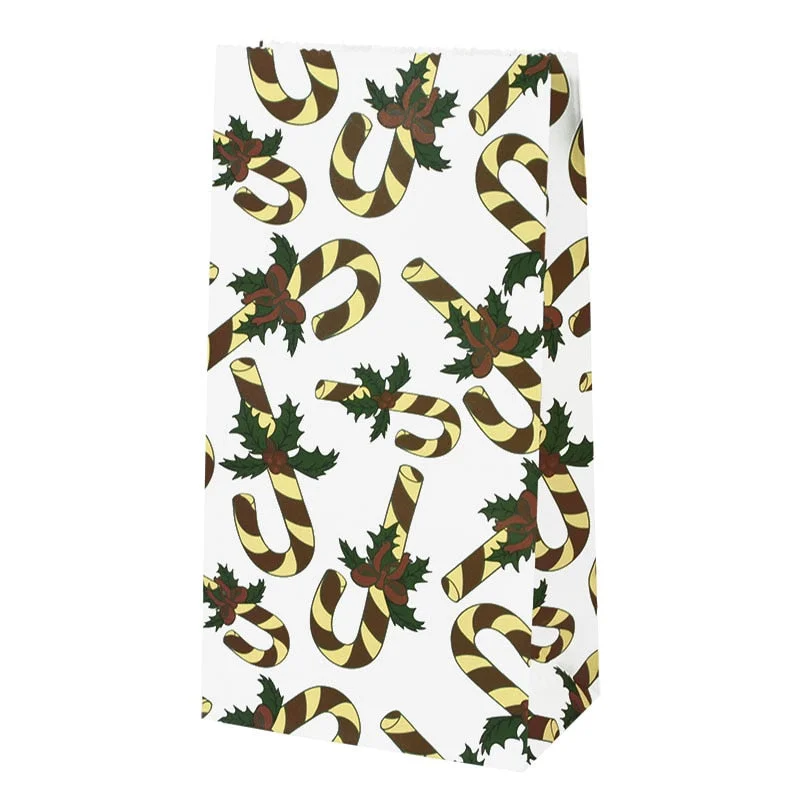 10pcs Kraft Paper Candy Cookie Bag Santa Claus Snowman Christmas Gift Packing Bags Xmas Navidad New Year Party Decor Supplies