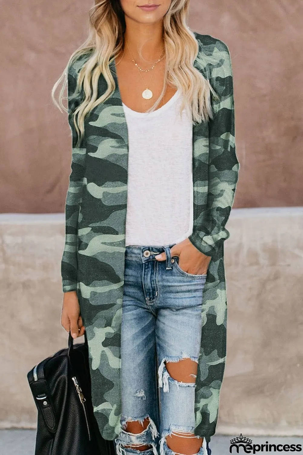 Print Long Cardigan