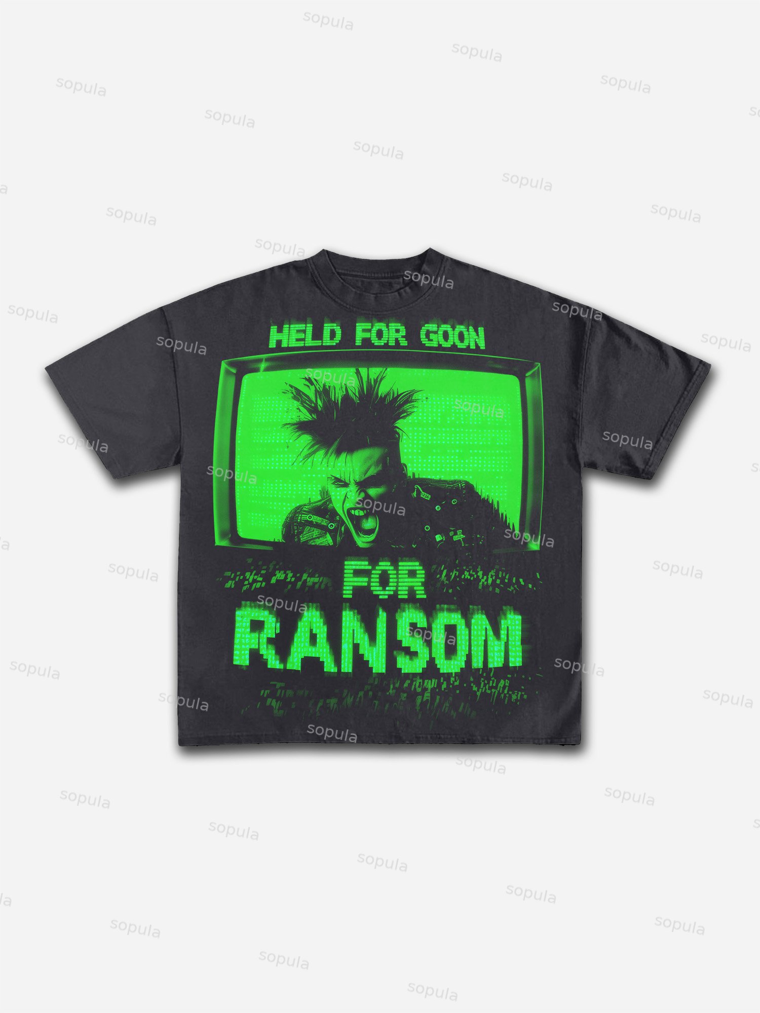 Held For Ransom Print Graphic Cotton T-shirt - Sopula｜Premium Graphic Tees & Graphic Clothing