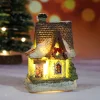 Christmas new Christmas decorations resin small house micro landscape resin house