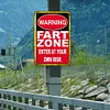WARNING Fart Zone Enter At Your Own Risk - Metal Tin Signs(8*12Inch/12*16Inch)