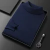 Men's Slim Fit Solid Color Half Turtle Collar Pullover Sweater