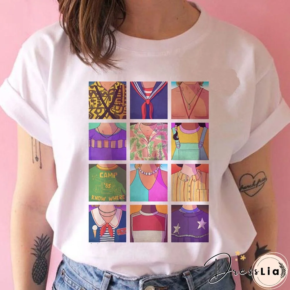 Stranger Things Season 3 T Shirt Women Upside Down Tshirt Eleven Female Graphic Grunge T-Shirt Femme Tee Shirts Funny Clothing