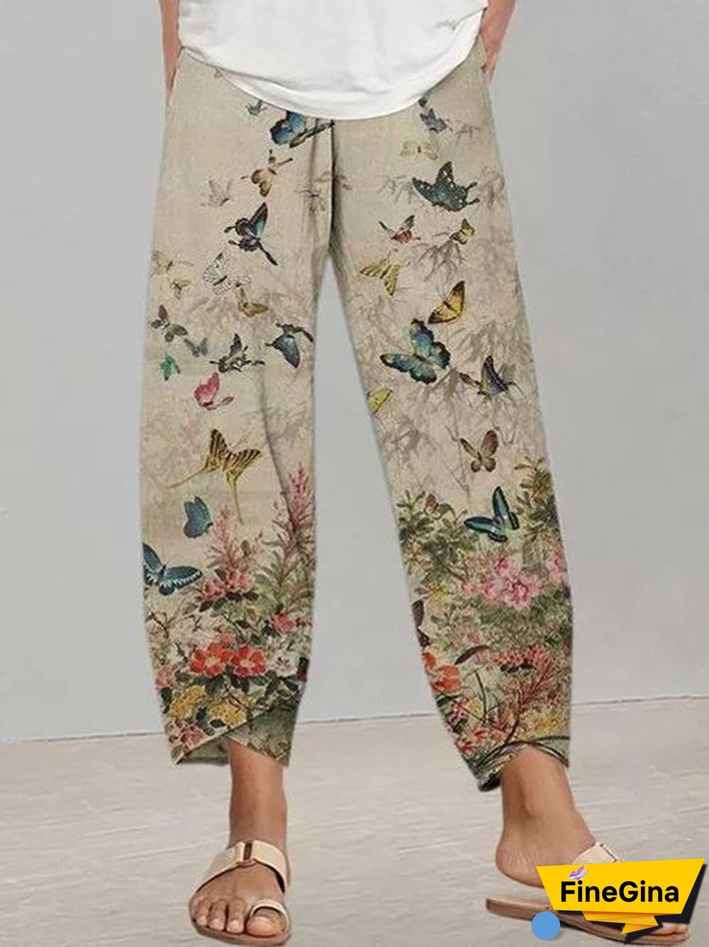 Women's Floral Print Trousers