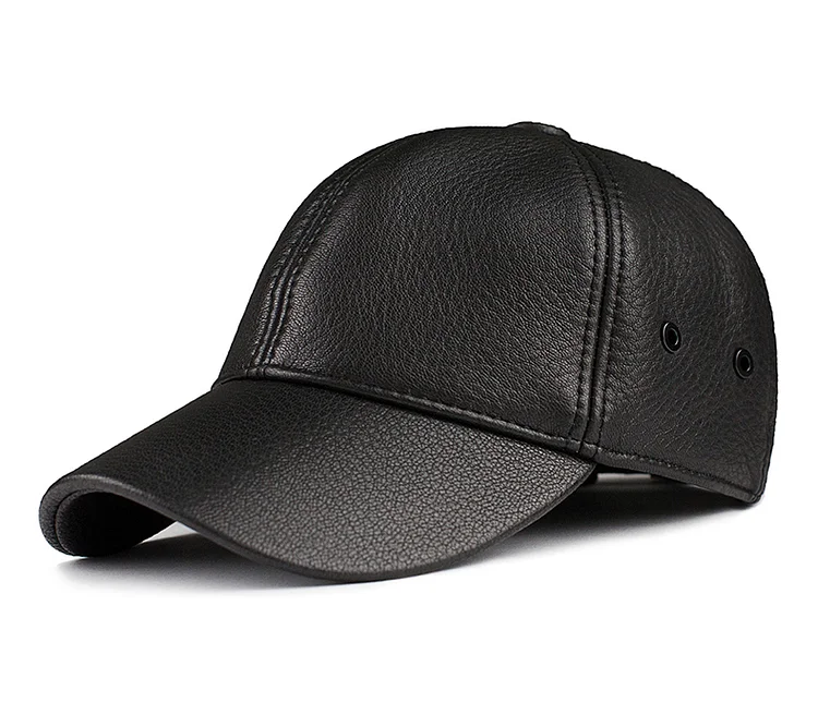 2023Deluxe Genuine Leather Man Women Hat Duck Tongue Sheep Skin Outdoor Leisure Baseball Caps Fashion