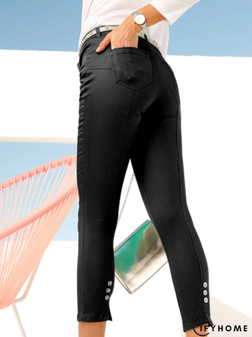 Buttoned Casual Pants | IFYHOME