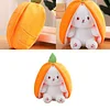 Jouets mignons en peluche &agrave; rabat de lapin de carotte de fraise