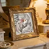 Ange avec lion blanc kit de peinture en forme de pierre-pare-pierre, bricolage partiel pour adultes d&eacute;butants, peintures de diamants, art de pierres pr&eacute;cieuses 30x30cm