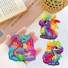 6Pcs/set Diamond Painting Rainbow Pterodactyl Fridge Magnet