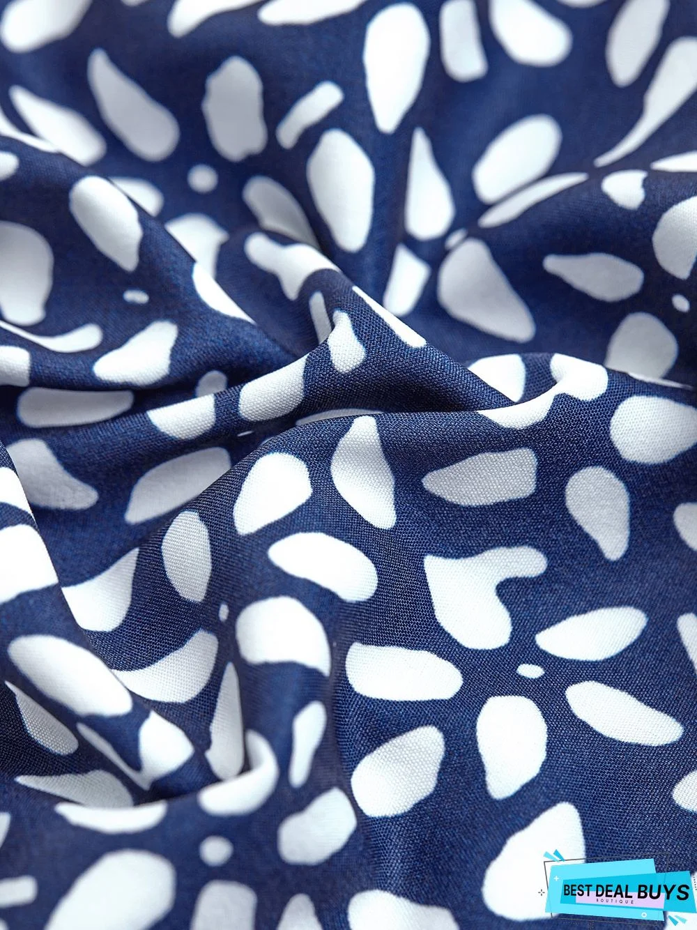 Women's Summer Casual Floral Three Quarter V Neck Printed Top