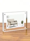 Acrylic Magnetic Photo Frame, Display Stand, Place Card Crystal Frame