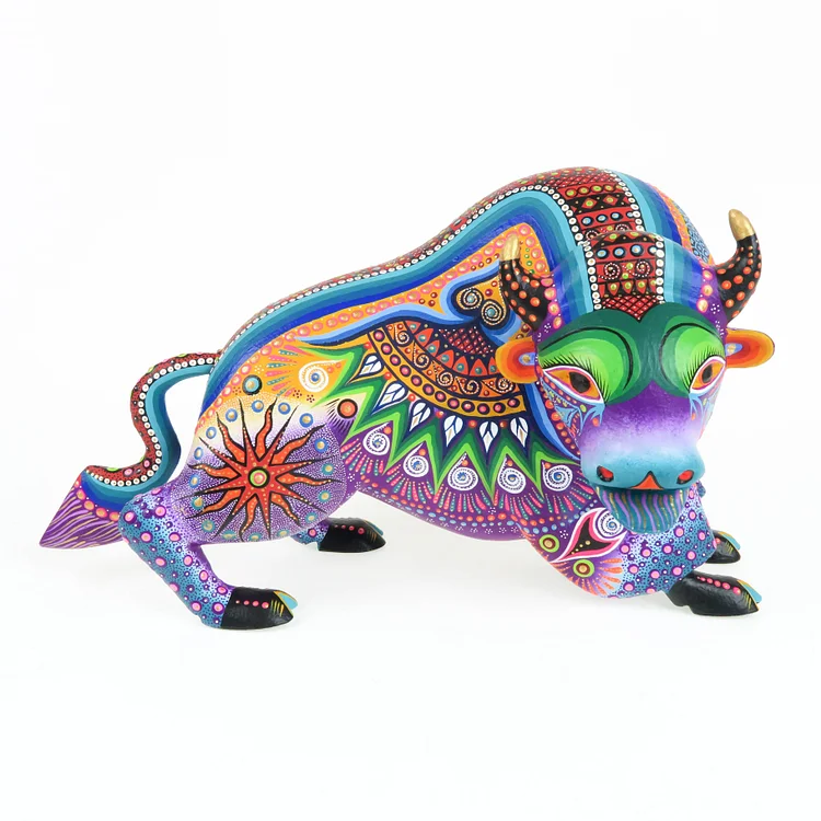 Beautiful Bull - Oaxacan Alebrije Wood Carving