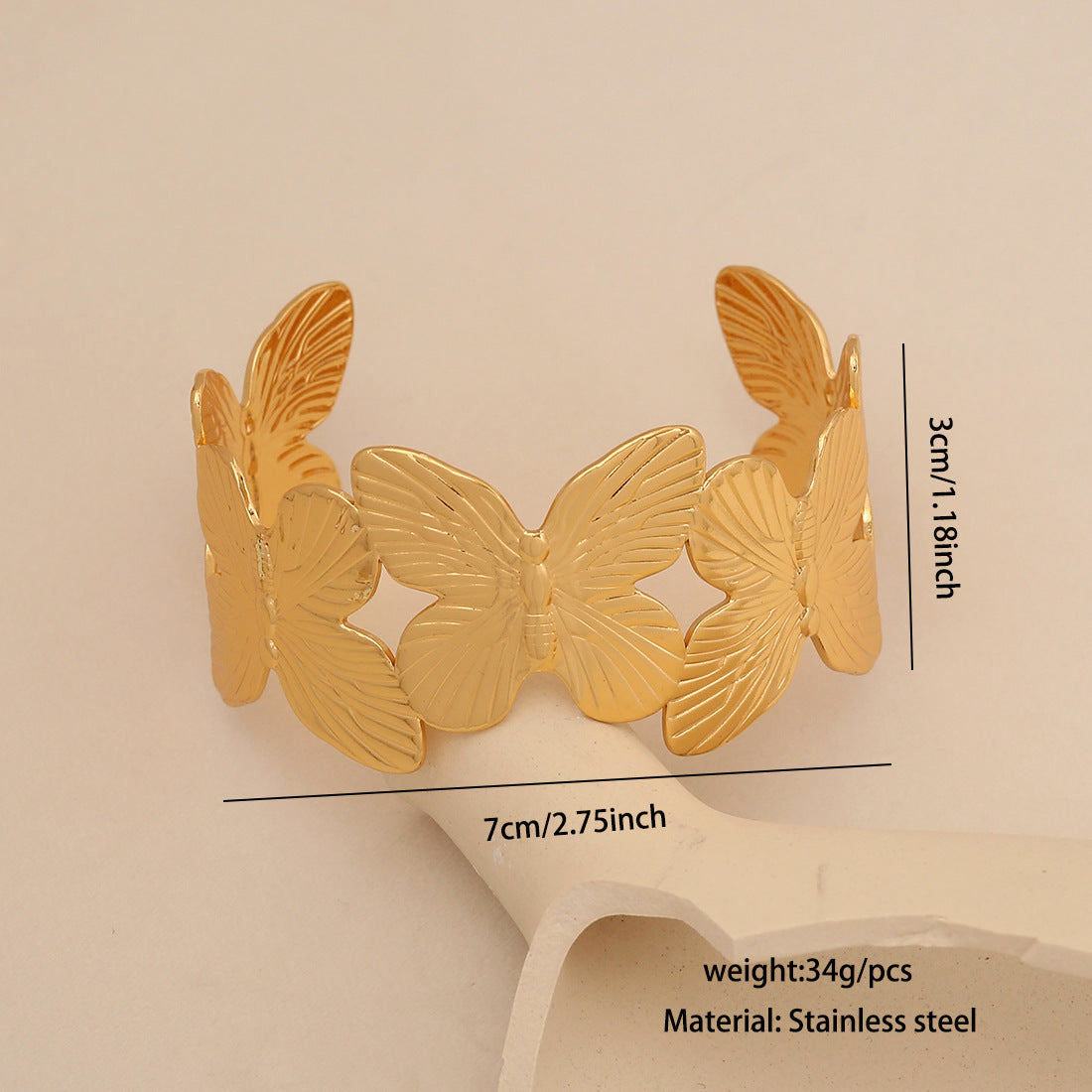 Personalized Exaggerated Flower Bracelet Niche Hand Accessories Ins Stainless Steel Jewelry B626