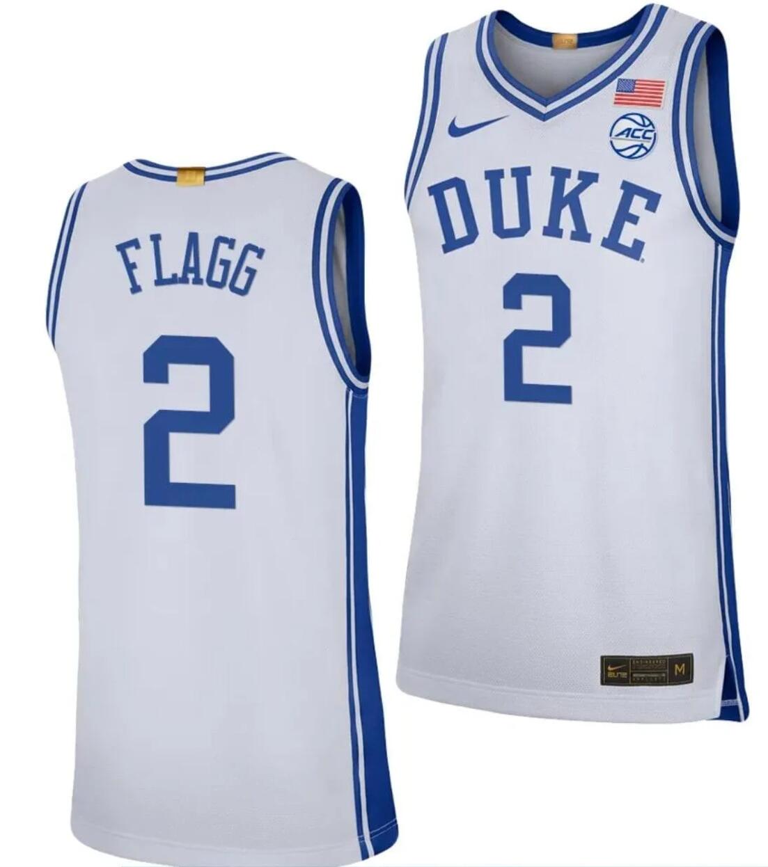Cooper Flagg Jersey #2 Duke Blue Devils College Basketball White mysite