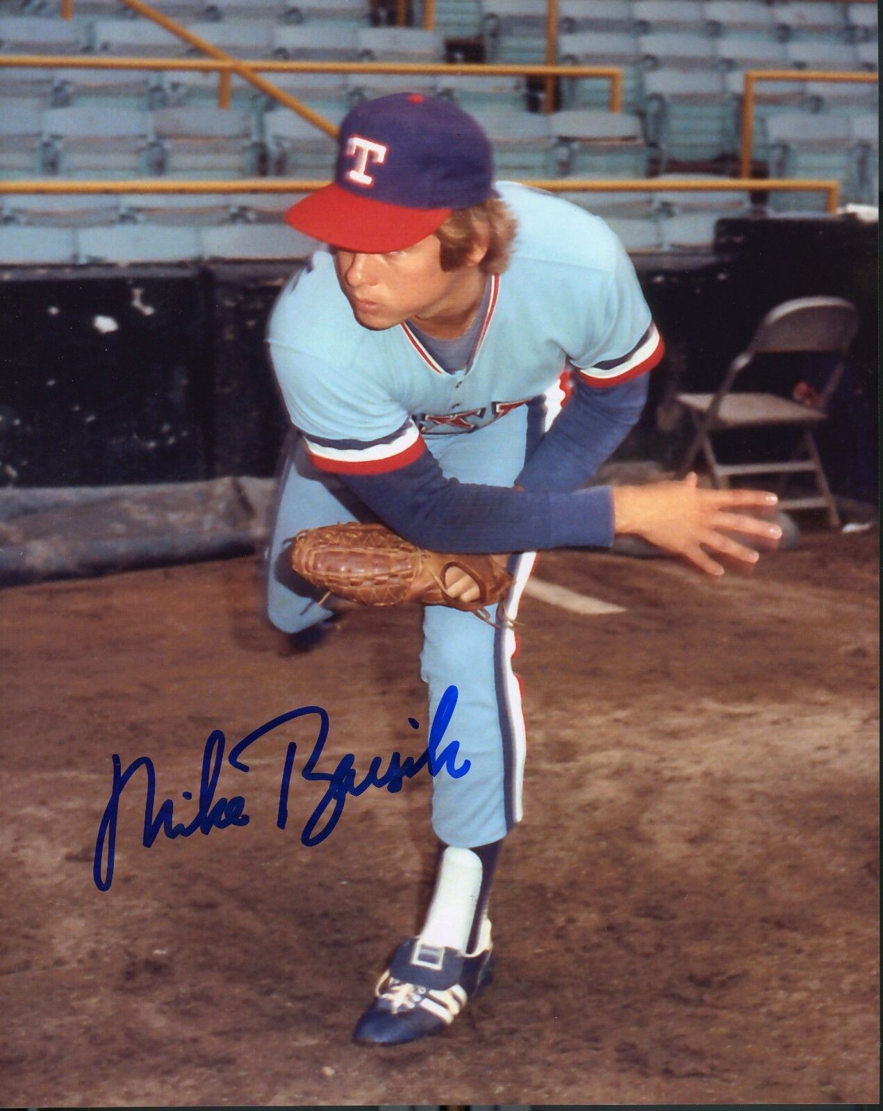 Mike Bacsik autographed 8x10 Texas Rangers#2*