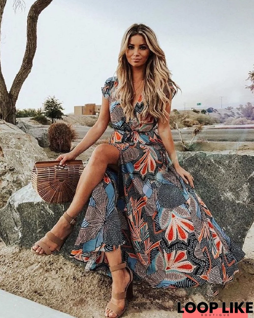 Printed Beach Leisure Holiday Dress