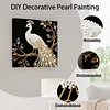 (25x25cm)DIY Pearl Painting Peacock Framed Handmade Pearl Material Art Kit Living Room Decor