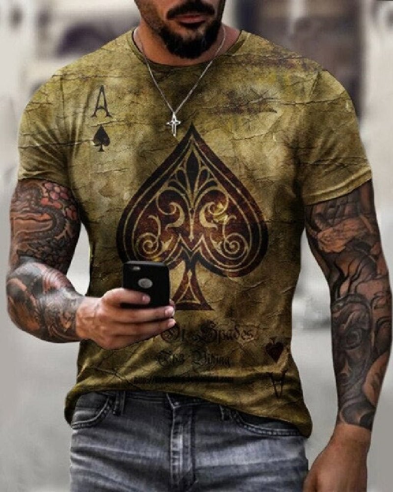 Men's T-Shirt 3D Print Graphic Optical Illusion Plus Size Short Sleeve Casual Tops