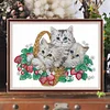 Diamond Painting-DIY Crystal Rhinestone Flower Cat