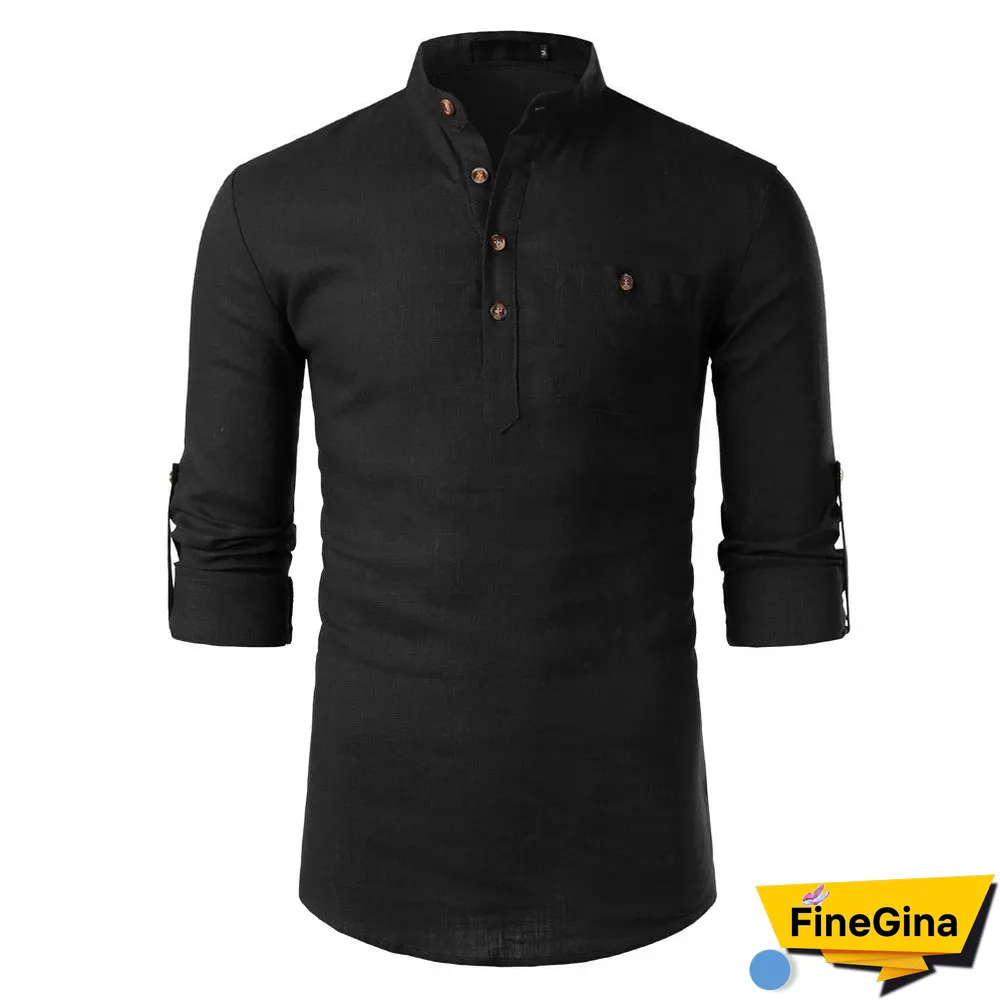 Lapel Neck Button Casual Solid Color Shirt