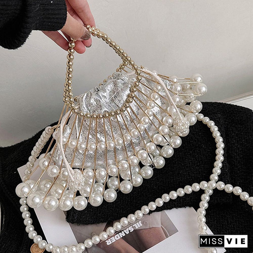 Casual Patchwork Pearl Bags