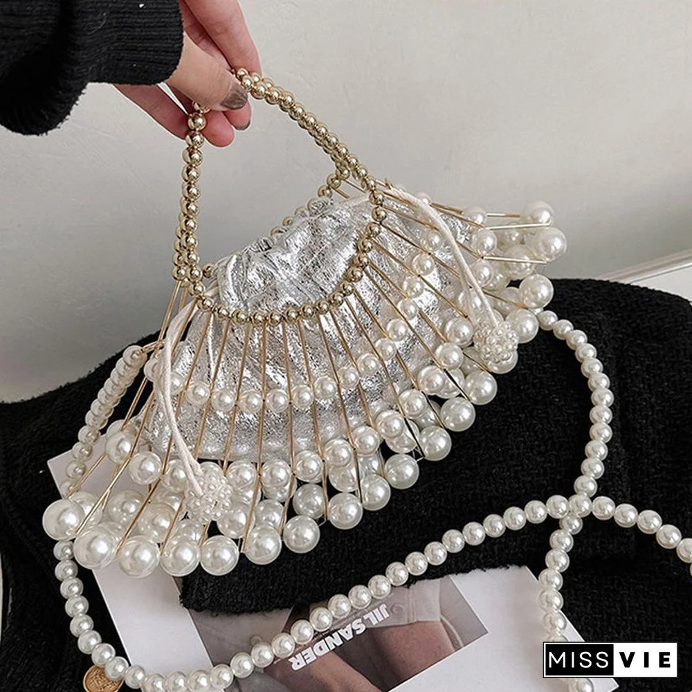 Casual Patchwork Pearl Bags