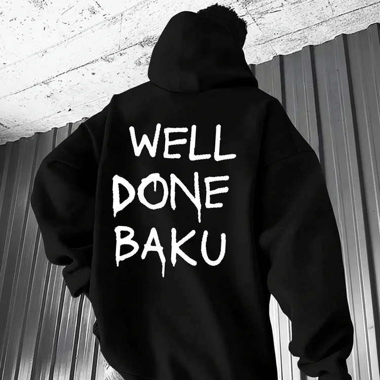 Retro-Print Hoodie With Streetwear Vibe