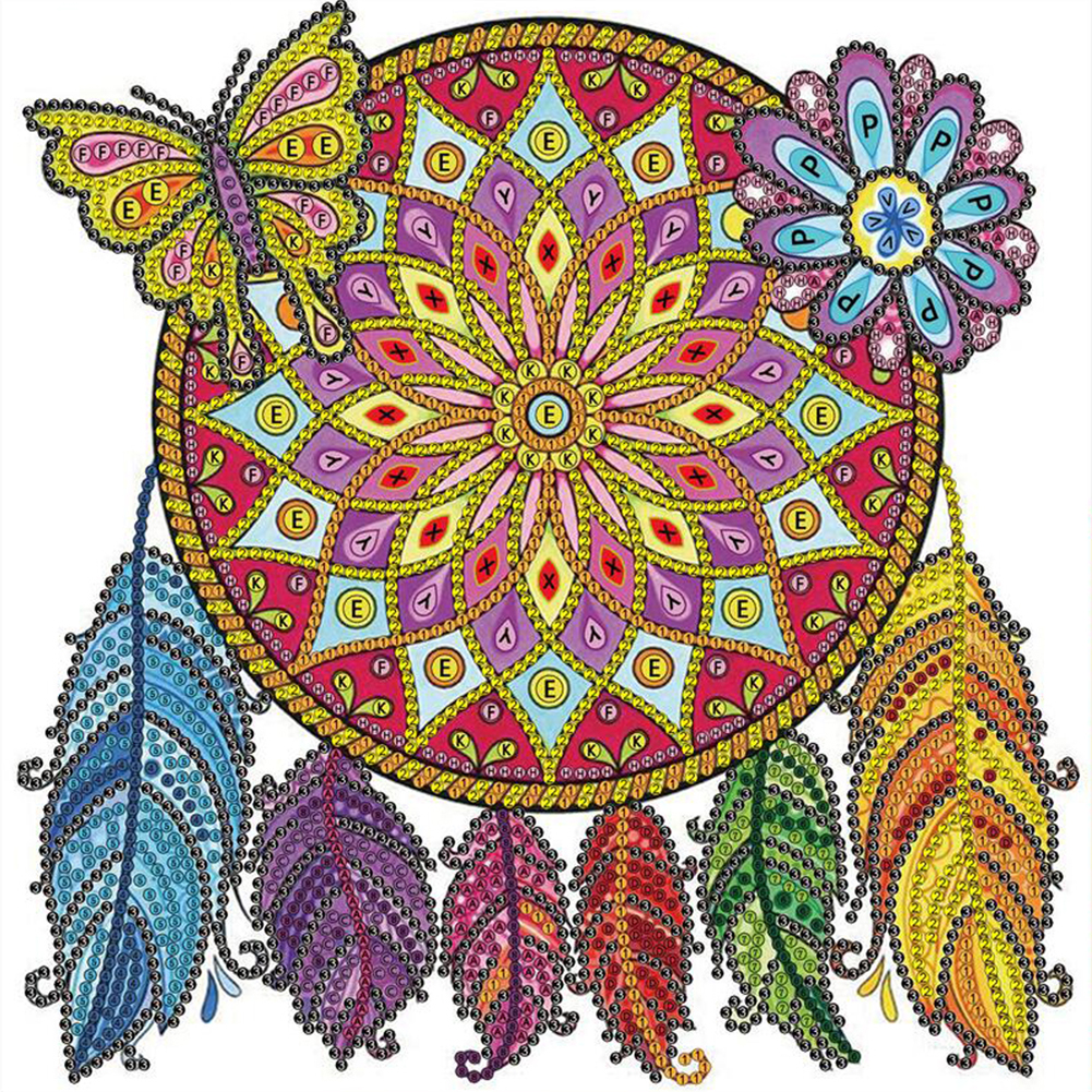 

30*30CM - Special Shaped Diamond Painting - Dreamcatcher, 501 Original