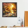 Sunset Woods - Rundbohrer Diamantmalerei - 40*40cm