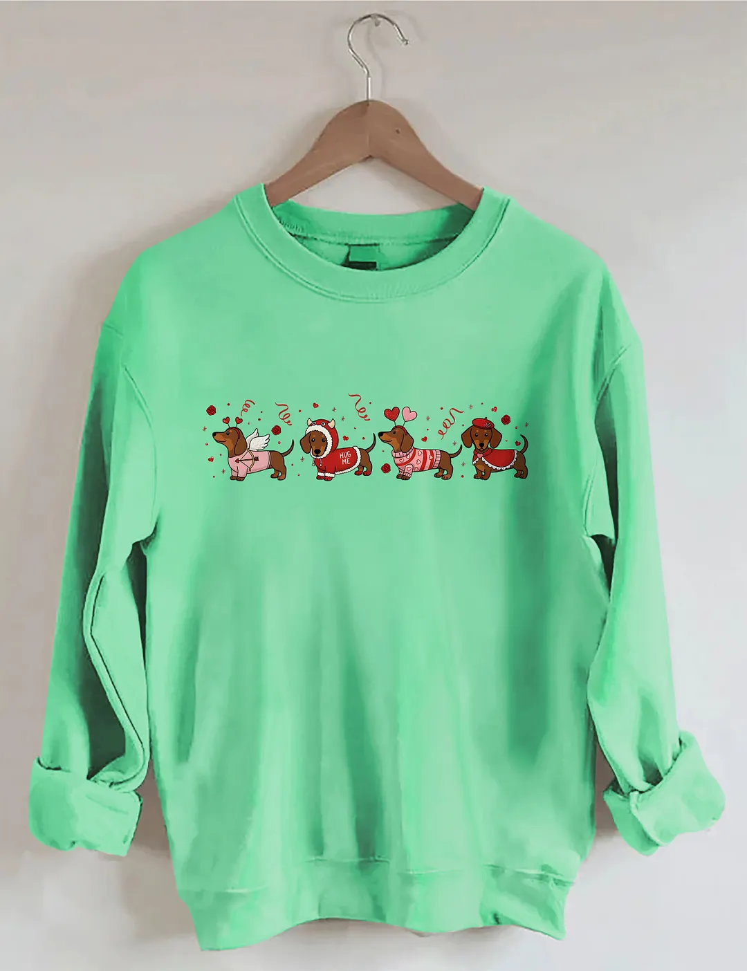 Valentines Cute Dachshund Sweatshirt