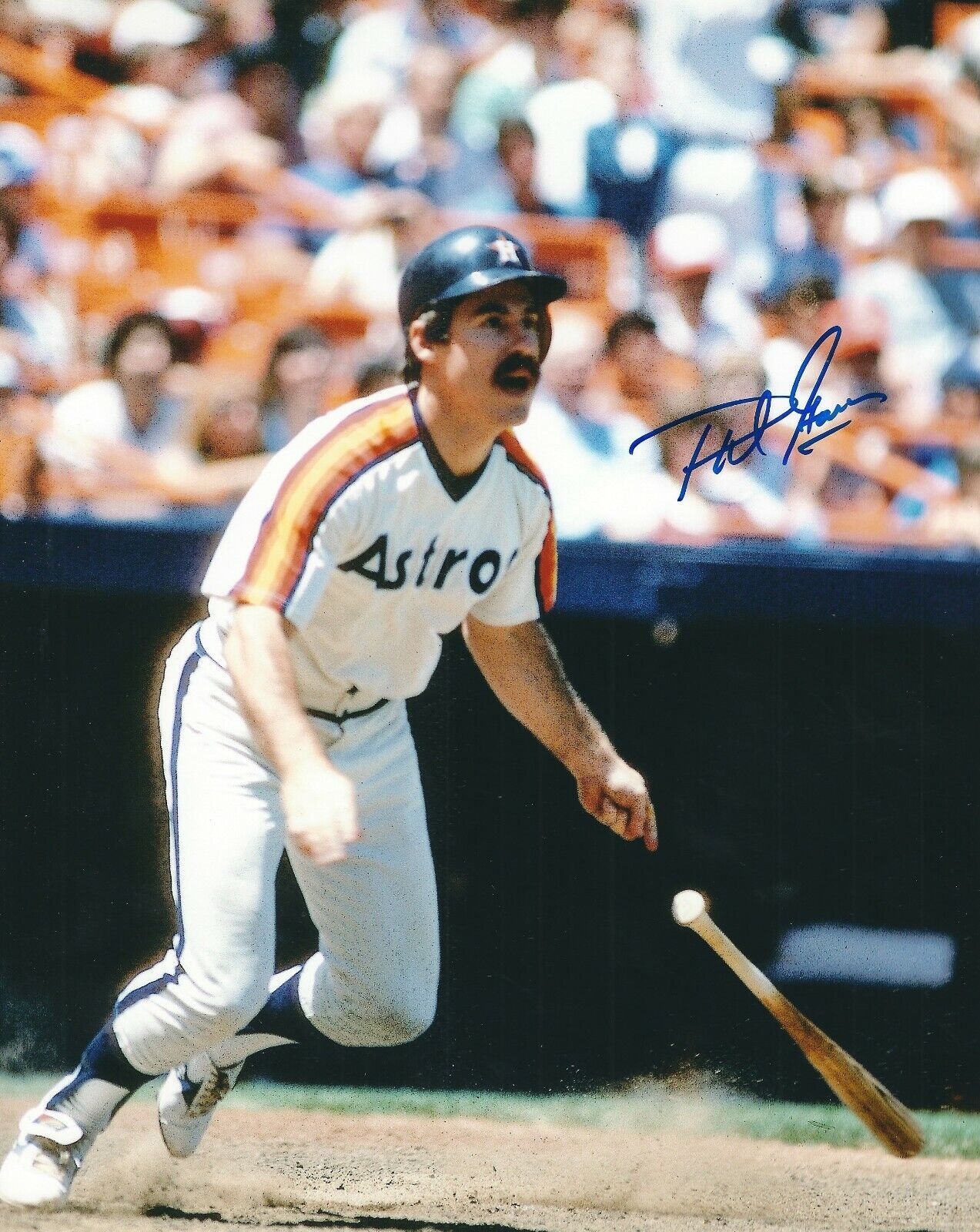 Signed 8x10 PHIL GARNER Houston Astros Autographed Photo Poster painting w/ Show Ticket