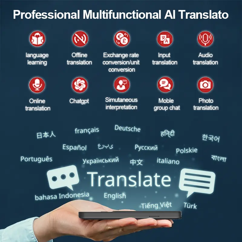 Product Introduction of AI Language Translator Device T21 | 138 Languages. Real-Time Voice & Photo Translation | Offline Mode & Touchscreen | Perfect for Travel & Business & Work Translation Traductor 3