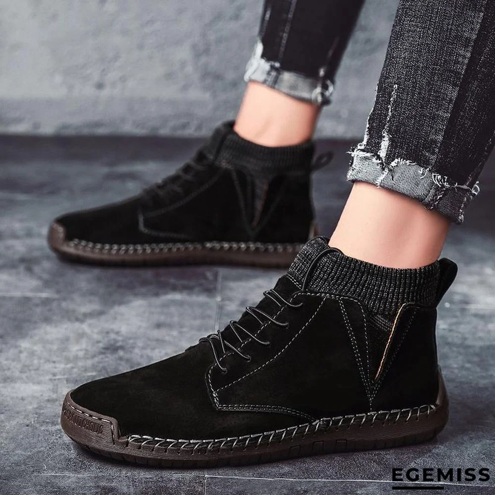 Men Casual Shoes High Top Boots Shoes Fashion Outdoor Army Travel Botas Hombre Sock Man Brithsh Sneaker | EGEMISS