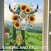 Kuh-Sonnenblume 2D-Flach-DIYACRYL-Diamant-Malset Fensteraufh&auml;ngung Wohnkultur