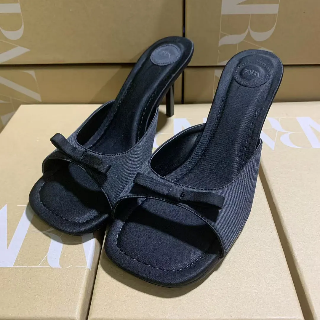 Breakj Breakj Home 2025 New Women's Shoes Low Heel Temperament High Heels Black Baotou Behind Tripling Single Shoes
