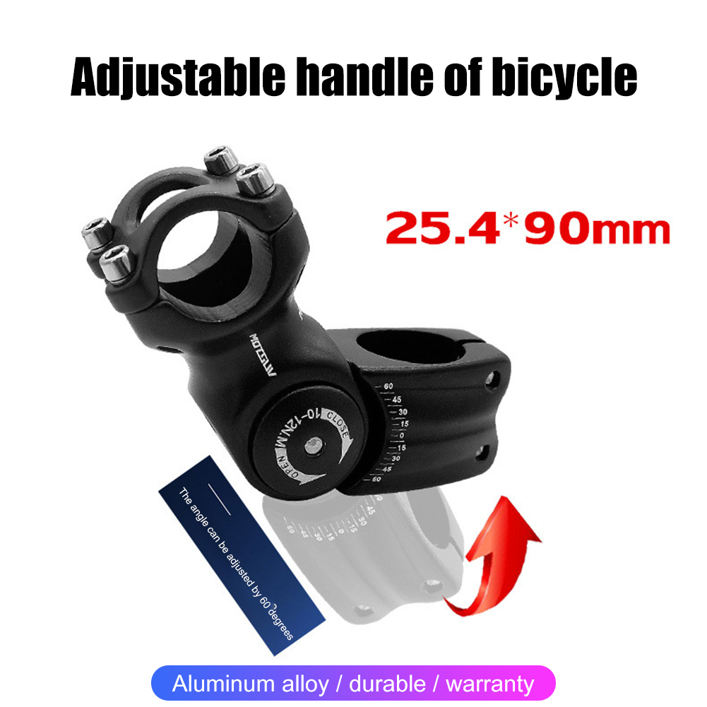 

MOTSUV 25.4/31.8mm Adjustable Bicycle Handlebar Stem for Mountain Road Bike, 25.4*90mm, 501 Original