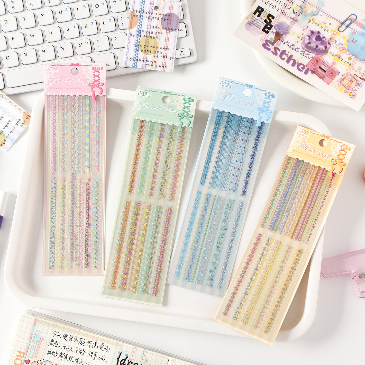 PET 스티커 - 트와일라잇 위브스 드림 시리즈 카와이 컬러풀 라인