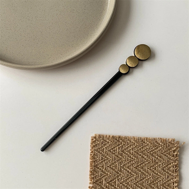 Women’s Casual Minimalist Geometric Acetic Acid Sheets Pearl Hair Sticks